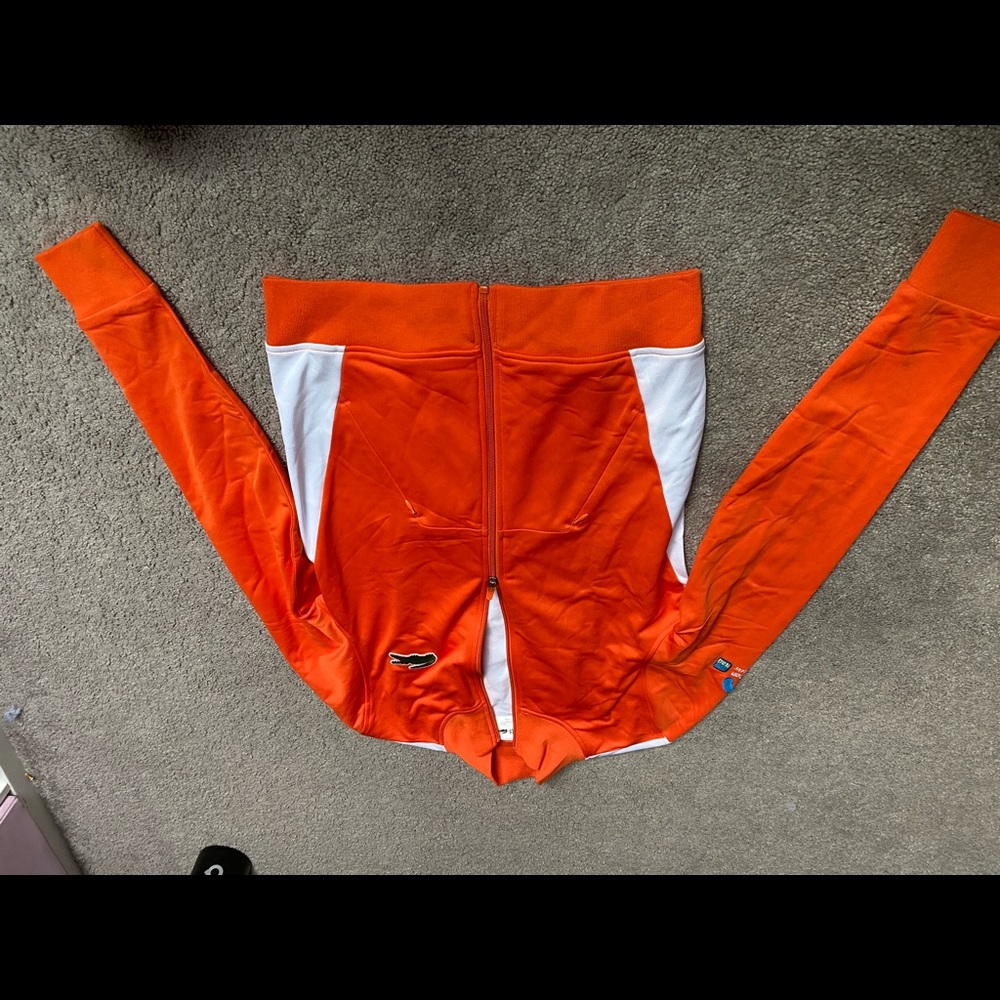 Lacoste white zip jacket size small